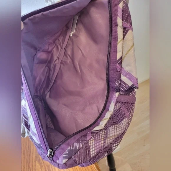 Thirty-One Sling Crossbody Purple & Gray EUC - Picture 12 of 15